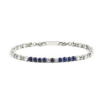 Runda Men's Women's Bracelet Natural Stone with Stainless Steel 16/18/20/22cm Fashion Jewelry Handmade Charm Bead Bracelet