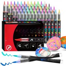 12/24/36/48Colors/set Acrylic Marker Pen Paint Brush Pen Painting Coloring Pen DIY Graffiti Art Making School and Office Supplie