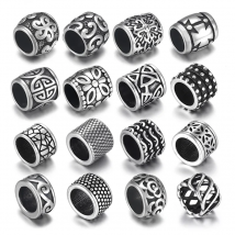 Stainless Steel Beads Paracord Knife Lanyard Ornament Charm 8mm Large Hole Bracelet Making Components  DIY Jewellery Accessories