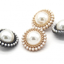HENGC Vintage Pearl Gold Metal Sewing Buttons For Clothing Women Coat Suit Handmade Decorative DIY Crafts Accessories Wholesale