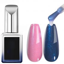 KODIES GEL Chrome Glitter Top Coat Gel Nail Polish Semi Permanent UV Unicorn Blue Manicure Nail Gel Finish Sealer Top No Wipe