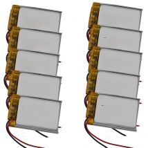 10pcs 3.7V 600mAh 2.22Wh Li-Polymer Li Lithium Battery 602535 Li-ion Cell For MP4 Mp5 Driving Recorder Telephone Watches 062535