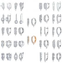 Wholesale 925 Sterling Silver Hook Earring DIY Accessories Crystal AAA Cubic Zirconia Handmade Earrings Jewelry Making Findings
