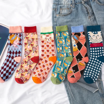 Spring and Autumn New Japanese Harajuku  Woman Socks Cotton Korean Kawaii  Socks Women Cute Pink Streetwear EUR35-42