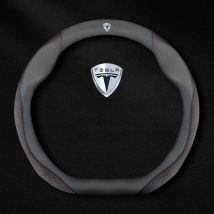 Tesla Model 3 Model Y Model S Model X Roadster Suede Leather Anti-slip Sports style Car Steering Wheel Cover Auto Accessories