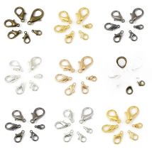 10/12/14/16/18/21mm 20-50pcs/lot Plated Alloy Lobster Clasp Hooks For Bracelet Necklace Chain Diy Jewelry Making Supplies