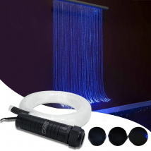 6W RGBW Fiber Optic Curtain Light Kit 200pcs*0.75mm*2M sparkle Flash Point PMMA Fiber Optic Cable For Kids Toy Sensory Light