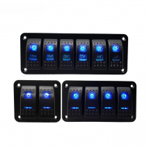 2 3 4 5 6 Gang Dual LED Marine Boat Rocker Switch Panel for Truck Boat Car Switch Panel Lighter Socket Circuit Breaker