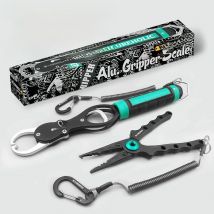 LUREHOLIC Aluminum Alloy Fishing Pliers Grip Set Fishing Tackle Gear Hook Recover Cutter Line Split Ring Fishing Accessories