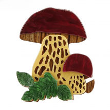FishSheep Cute Mushroom Acrylic Brooches Fashion Resin Plants Large Brooch Pins Lapel For Women Coat Dress Accessories