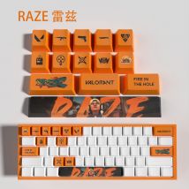 Raze Tastenkappen Neues Design Valorant Tastenkappen, OEM-Profil, 14 Tasten Mini-Set, PBT Dye Sub