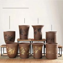Chinese Handmade Indoor Plant Bonsai Cactus Succulent Ceramic Planter, Terracotta Vase, Home Decorative Flower Pots forr Orchids