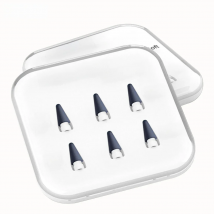 Peilinc Pencil Tips for Apple Pencil 1st / 2nd Logitech Crayon, 2B Soft Double-Layered iPad Pencil Tip, White & Black Stylus Nib