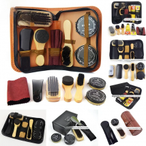 Professional Shoes Care Kit Portable For Boots Sneakers Cleaning Set Polish Brush horn Shine Polishing Tool For Leather Shoes
