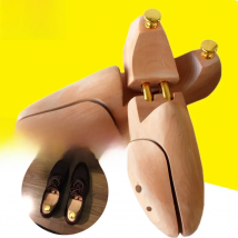 1 Pair Wood Adjustable Shoe Trees For Men Women Spring Solid Shoe Support Metal Knob Shoe Tree Shaping Shoe's Stretcher Shaper
