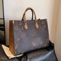 High-Grade Sense Texture Tode Bag New Popular Letter Simple Commuter Female Large Capacity Handbag Short-Haul Travel Pack