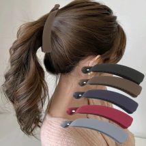 Simple Hair Clips Banana Clip for Women Toothed Non-slip Hair Accessories Barrette Ponytail Clip Girls New Fashion Headwear