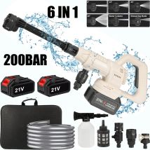 200Bar 3Gear Display Digitale Brushless Elettrico Idropulitrice Ad Alta Pressione Pistola di Lavaggio Auto Pistola Ad Acqua Da Giardino per Makita 21V Batteria Spille