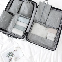 New Travel Set 7pcs/set Travel Bag Organizer Luggage Suitcase Packing Cube 2023 Shoe Clothe Storage Bags For Traveling Pouch Kit