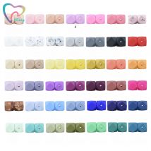Teeny Teeth 20 PCS 42 Colors 14-17 MM Silicone Hexagon Teething Beads DIY Geometric Loose Beads For Baby Nursing Teething Toys