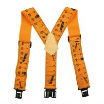 MELOTOUGH Men's Suspenders Fully Elastic 2 Inch Wide Y Back Work Suspenders Heavy Duty Tape Measure Suspenders For Men