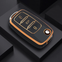 Fashion TPU Car Flip Key Case Cover Shell For VW Volkswagen Polo Golf Passat Beetle Tiguan Skoda Octavia Kodiaq Seat Leon Altea