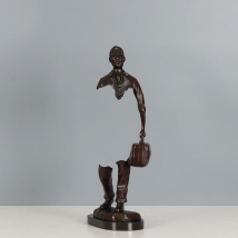 Bronze Traveler Man Statue Figurine Abstract Famous Bruno Catalano Sculpture Handmade Home Office Decoration