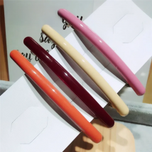 Korean Style Women Extra Big Size Shiny Acrylic Plain Hair Barrettes Multi Colors Tortoise Shell Hair Clips Lovely Long Hair Pin