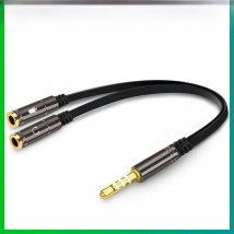 1PC 3.5mm Audio Splitter Cable 1male 2female Microphone Headphone Y Splitter for AUX Cable Headphone Splitter for Mobile Phones