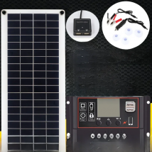 20W-1000W Solar Panel 12V Solar Cell 10A-100A Controller Solar Plate Kit For Phone RV Car Caravan Home Camping Outdoor Battery