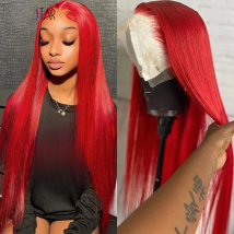 34 Inch Hot Red Bone Straight Wigs For Women Human Hair 13X6 13X4 Lace Frontal Wig Burgundy 99J Color Lace Front Human Hair Wig