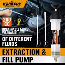 HORUSDY 200cc Waste Oil Fluid Extractor Pump Manual Suction Vacuum Fuel Car Transfer New