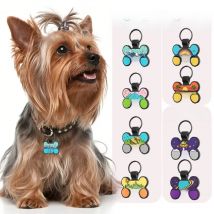 Silicone Bone Pets Anti-lost Label Puppy Dog Cat Collar Name Tag Customized Dogs Accessoires Personalized Pet ID Tags Pendant