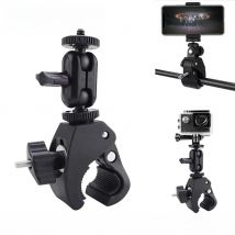 MYOBO Bicycle & Motorcycle Handlebar Clip Bracket Mount for GoPro Hero 13/12/11 Insta360 DJI Yi SJCAM - Monopod Tripod Accessory