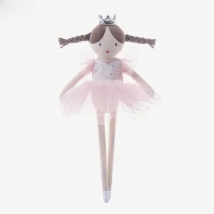 13 Inch Cute Pink Ballerina Girl Plush Toy Cute Princess Skirt Doll Girl Quality Plush Material Child Home Decoration Washable