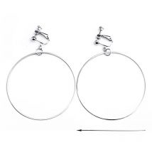 Geometric Round Earrings No Hole Ear Clips Metal Big circle Clip On Earring Without Piercing Minimalist Earrings Jewelry CE1041