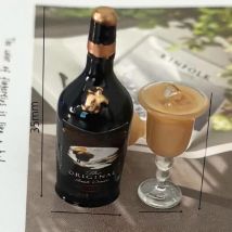 1/12 Dollhouse Miniature Wine Bottle Set With Cup Simulation Drinks Model Toys Mini Wine Bottles Model Doll House Accessories