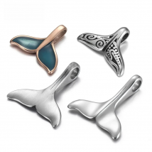 Stainless Steel Charms Fishtail for Jewelry Making Accessories Bracelet Hook Wholesale DIY Necklace Clasps Findings