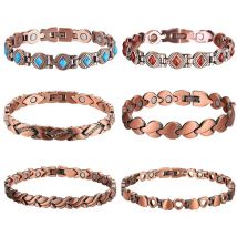 Vintage Copper Magnetic Bracelets For Women Pain Relief Pure Copper Adjustable Bio Energy Blood Pressure Accessory Bracelet