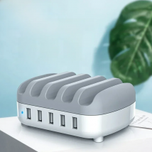 ORICO 5 Ports USB Charger Station Dock with Holder 40W 5V2.4A Charging USB Cable for iphone Samsung Xiaomi ORICO Official Store