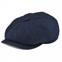 BOTVELA Wool Bleed Herringbone Tweed Newsboy Cap Men 8-Panel Cabbie Flat Caps Gatsby Driver Beret Hat