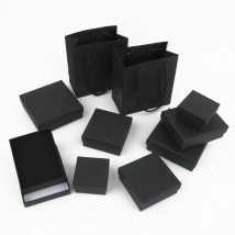 Square Jewelry Display Gifts Box Black Organizer Engagement for Ring Earring Brooch Necklace Bracelet Packaging Boxes