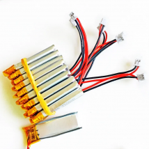 10 PCS 3.7V 110mAh Lithium Polymer LiPo Rechargeable Battery 401030 + JST 1.25mm 2pin Plug For GPS Bluetooth Headphone Headset