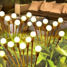 Firefly Garden Solar Lights 8LED 10LED 40LED Outdoor Waterproof RGB Warm White Swaying Decorative Lamps for Yard Patio Landscape
