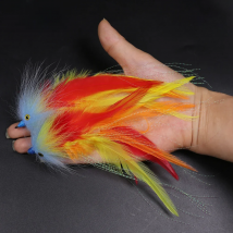 Bimoo 1PC #2/0 New Trout Steelhead Salmon Pike Streamer Fly for Seawater Fly Fishing Flies Lure Conehead Tube Flies Big Streamer