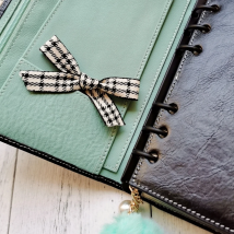 Petit Type Houndstooth Ribbon Bow Paper Clip Ins Style Bookmarks Notebook Decoration Book Accessories Cute Stationery