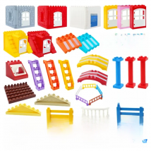 Big Building Blocks Dolls Home Roof Wall Window Door Compatible Large Bricks City Children Kids Assemblable Educational Toys