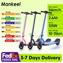 Mankeel E6 Pro faltbarer E-Scooter für Kinder, 125 W Motor, 24 V, 2,6 Ah, bunte Lichter, LED-Anzeige, 15,2 cm, leichter Elektroroller