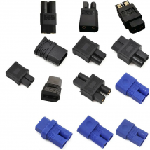 2 Pcs Tamiya EC3 Male to Deans,XT60,Trx,EC3 Female XT90 to EC5,XT60 to Trx One Piece Adaptor Plug for RC hobby accessories
