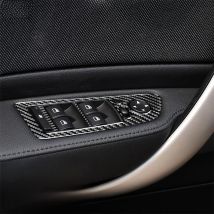 For BMW 1 Series E81 E82 E87 E88 2008-2013 Window Lift Panel Tuning Cover Real Carbon Fiber Stickers Car Interior Accessories